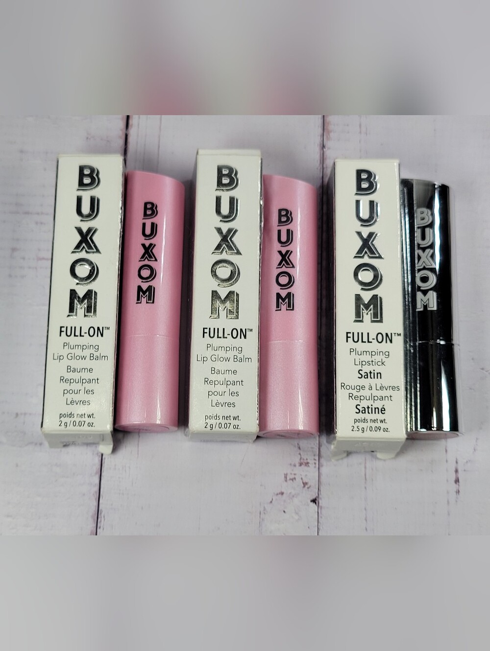Buxom Full-On Plumping Lip Glow Balm & Lipstick Bundle BNIB